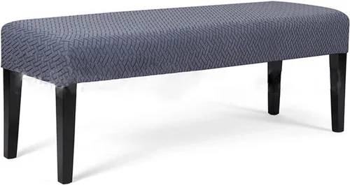 Vista 17 de Fundas de banco rectangulares, funda extraíble para silla de comedor, ajuste suave, universal, elásticas, antipolvo, lavable, protector de asiento
