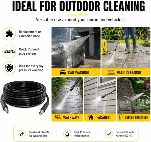 Vista 7 de Manguera de repuesto para lavadora a presión Karcher K2-K7, manguera de extensión de manguera de alta presión de 20 pies para Karcher, sistema
