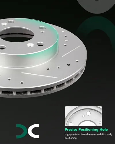 Vista 5 de SCITOO Kit de freno delantero Rotores de freno delantero y pastillas de freno de cerámica para Acura RSX 2003-2006