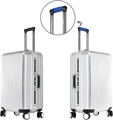 Vista 4 de SENHAI - Paquete de 5 agarraderas suaves y cómodas para asa de equipaje, con 2 correas de equipaje de viaje para añadir una bolsa, accesorios