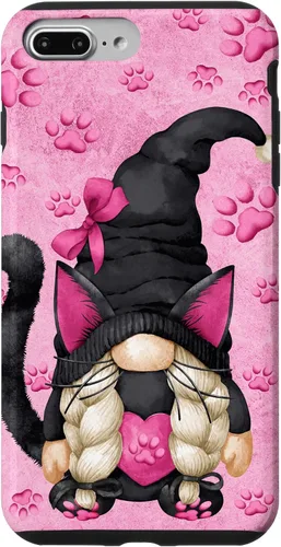 Vista 12 de Black Cat Halloween Gnome Decor Cute Pattern for Cat Mom Case for iPhone 17