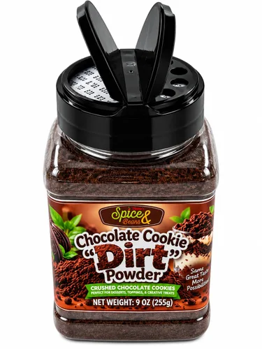 Vista 9 de Polvo de Galleta de Chocolate "Dirt" Cobertura para Helado y Decoración de Postres por Dasher's Spice & Beans 9 oz.