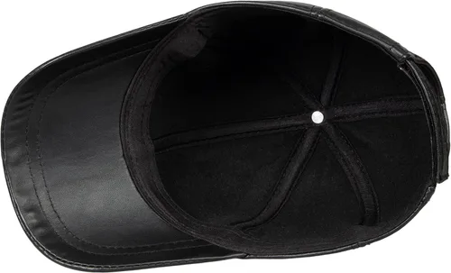 Vista 6 de HATSQUARE Gorra de béisbol unisex de cuero genuino