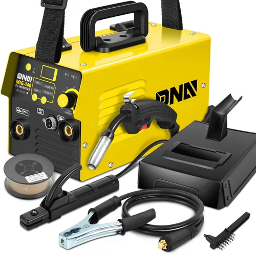 Vista 8 de DNA Motoring Soldador MIG portátil 140A, Soldador de núcleo de flujo de 110 V, 2 en 1 Stick MMA/Flux MIG Máquina de soldadura IGBT Inversor, Máquina