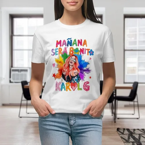 Vista 4 de Camisetas de manga corta para mujer, camiseta casual de verano