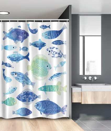 Vista 32 de Ambesonne Cortina de ducha a rayas, código de barras, software de datos, obra de arte lineal, unidimensional, juego de decoración de baño de tela