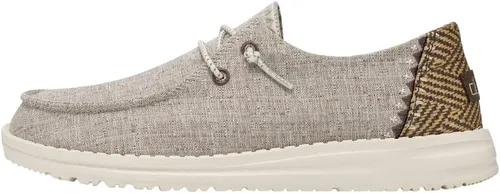 Vista 39 de Hey Dude Wendy Chambray - Zapatos para mujer, mocasines con cordones para mujer, cómodos y ligeros Aurora Blanco 2
