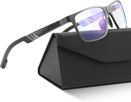 Vista 13 de IBOANN Blue Light Glasses for Men - Lightweight Al-Mg Metal, Gaming Computer Blocking Glasses, Eye Protection Anti Eyestrain