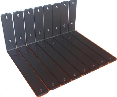 Vista 59 de Paquete de 2 soportes de estante en L de 6 pulgadas de largo x 4 pulgadas de alto x 1.5 pulgadas de ancho, 5 mm de grosor, soportes de estante