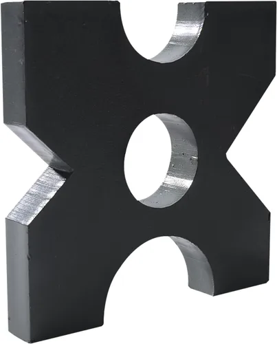Vista 6 de Paquete de 2 placas de prensa de árbol 20/32T Shop Metal Press Plates 1"x7"x7" 2 Plates for 20/32 Ton Presses. 4 Notches for Stability. 1" Thick
