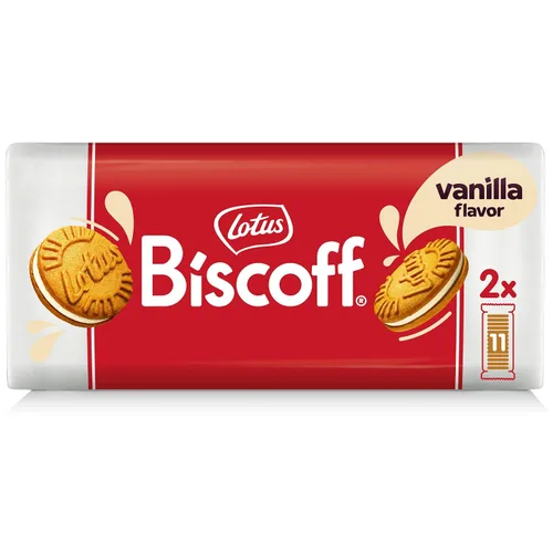 Vista 10 de Lotus Biscoff Sandwich Cookies, Biscoff Cream, 22 galletas por paquete, 7.76 onzas
