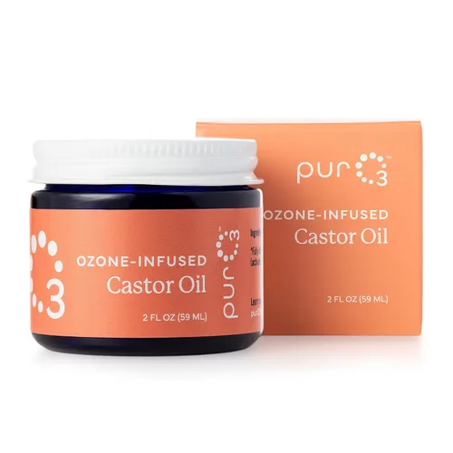 Vista 4 de PurO3 Aceite de ricino ozonizado – Cuidado de la piel puro, natural y orgánico para la cara y el cuerpo – Loción curativa oxigenada, hidratante