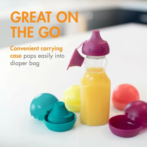 Vista 4 de Boon Snug Sip - Tapones universales de silicona para botellas de agua