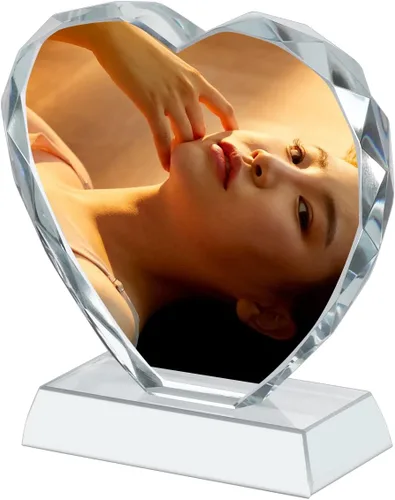 Vista 6 de Marco de fotos de cristal personalizado, marco de fotos de cristal personalizado, decoración de escritorio, placa de fotos de vidrio, regalo
