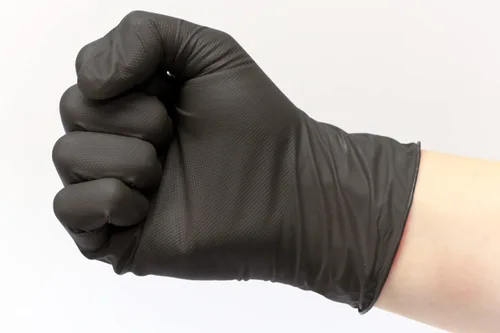 Vista 6 de DENCO DISTRIBUTING, INC. GripTensity Diamond Nitrile Gloves - Black 7 MIL - Latex & Powder Free - 10 Boxes