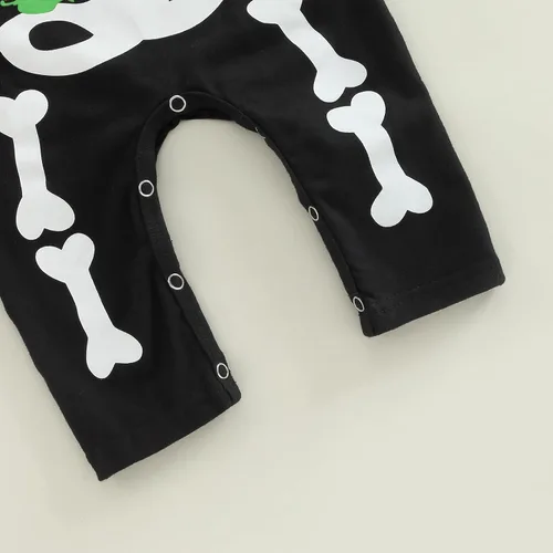 Vista 5 de MAYUMMPY Ropa de Halloween unisex para bebé recién nacido, mameluco de calabaza murciélago