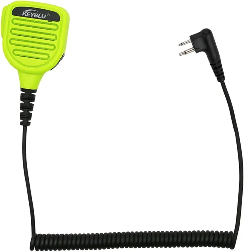 Vista 12 de Micrófono de altavoz impermeable para hombro con 2 pines, bidireccional, compatible con radios walkie talkie UV-5R, BTECH, Kenwood, Retevis