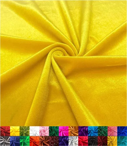 Vista 30 de Barcelonetta Tela de terciopelo elástico Lujo y suave Tela de terciopelo Rollo de 60 pulgadas de ancho 10% elastano Costura, ropa