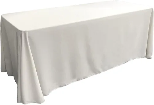 Vista 4 de LA Linen Mantel rectangular lavable de popelín de poliéster, resistente a las manchas y a las arrugas, cubierta de mesa 60x84, mantel de tela