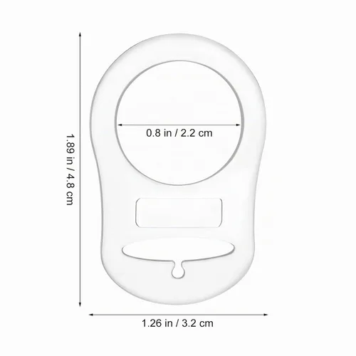 Vista 8 de 10 anillos adaptadores de silicona para bebés y clip compatibles con MAM (suave y transparente)