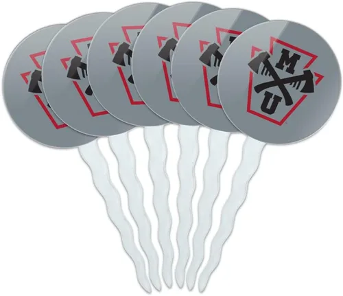 Vista 338 de Abilene Christian - Juego de 6 palillos para cupcakes con logotipo secundario