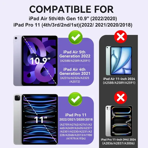 Vista 2 de Funda para niños para iPad Pro 11 2022/2021/2020 (4ª/3ª/2ª generación), a prueba de golpes, EVA, funda protectora [compatible con carga de lápiz]