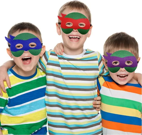 Vista 5 de Paquete de 28 máscaras de tortugas para niños, máscara de tortugas, suministros de fiesta de cosplay, máscaras de fiesta, disfraces de tortugas