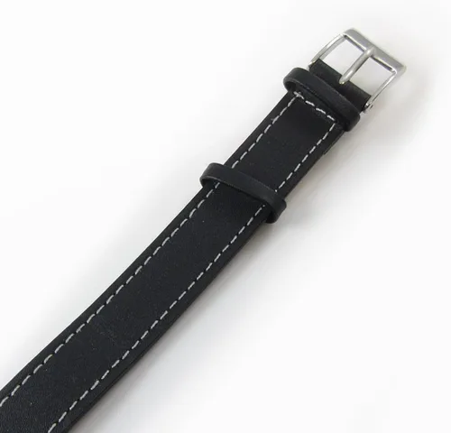 Vista 2 de Pulsera de alerta médica de cuero genuino con grabado