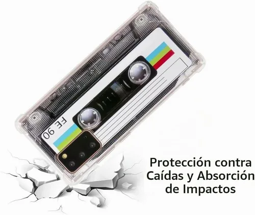 Vista 8 de FAteamll Funda para Galaxy Note 20 con esquinas reforzadas TPU suave parachoques retro cassette cinta caso compatible con Samsung Galaxy Note 20