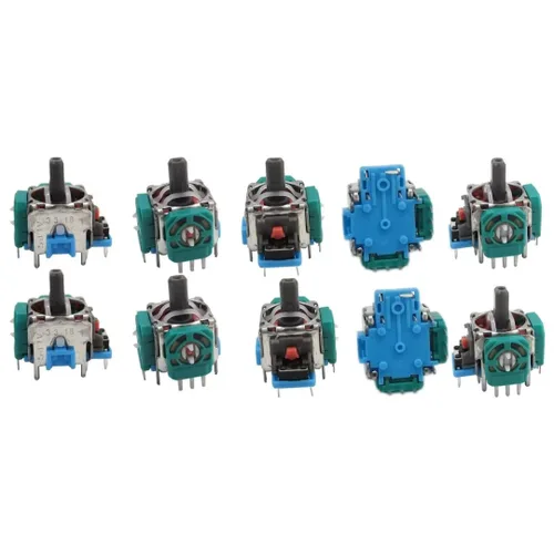 Vista 6 de 10 piezas de repuesto para controlador de joystick analógico, compatible con PS4 Playstation 4, azul