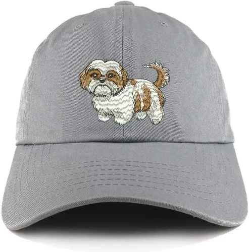 Vista 7 de Trendy Apparel Shop Shih Tzu Dog - Gorra bordada de algodón suave de perfil bajo para papá