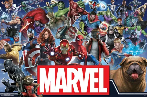 Vista 16 de Trends International Marvel Comics - Póster de pared de héroes del universo Marvel, 14.725 x 22.375 pulgadas, versión enmarcada de madera de granero