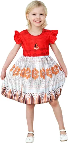 Vista 3 de LZJLSQHYH Lzjlsqyhy Moana - Vestido de princesa para niñas pequeñas