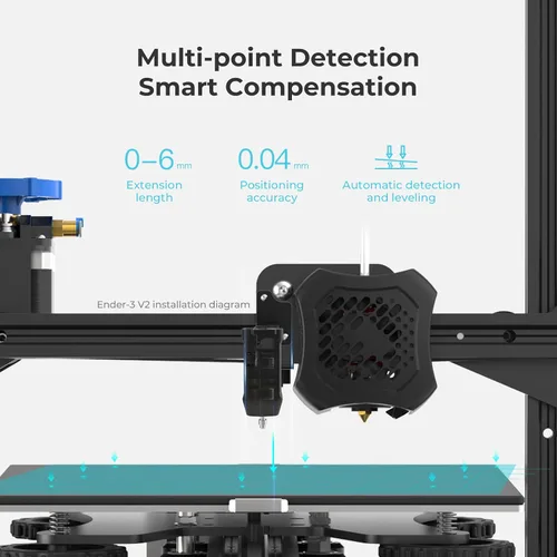 Vista 4 de Kit oficial de nivelación automática Creality CR Touch, kit de sensor de nivelación automática de cama para impresoras 3D para Ender 3/Ender 3