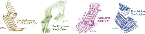 Vista 4 de Nakabayashi TFPI-WD43-4 TACCIA - Tinta para pluma estilográfica (tinte a base de agua) Toshiyuki Kita/Rafuna, 1.4 fl oz (1.4 fl oz), azul tierra