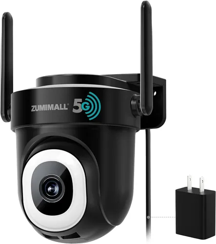 Vista 14 de ZUMIMALL Cámara de Seguridad Inalámbrica para Exteriores 3MP HD Negra, WiFi 2.4G/5G, Grabación 24/7 con Alimentación por Cable Seguimiento