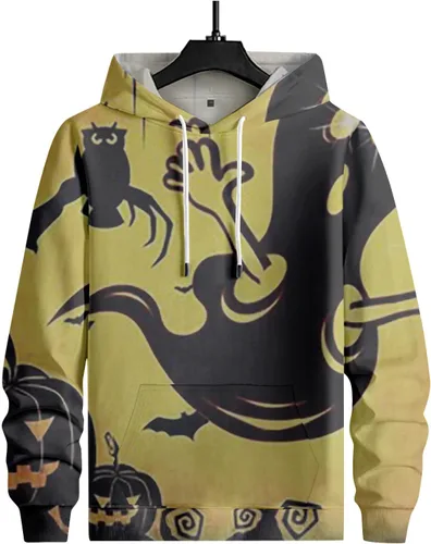 Vista 2 de RTRDE Men's Sweatshirt Novelty Hoodie Long Sleeves 3D Funny Graphic Print Sweatshirt Pullover Hoodie, M-3XL