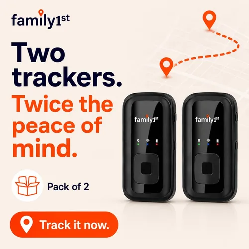 Vista 2 de Family1st Paquete compacto de rastreador GPS para vehículos, activos de automóviles y niños, seguimiento en tiempo real con aplicación, dispositivo