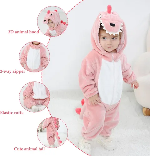 Vista 2 de TONWHAR Disfraz unisex para bebé, traje de animal para niños pequeños y niños