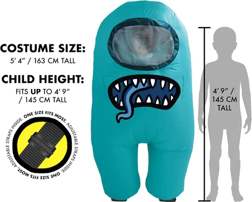 Vista 4 de YuMe Disfraz inflable oficial de Among Us Toikido Toys (niños)