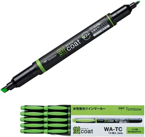 Vista 9 de Tombow Lápiz WA-TC94-10P fluorocoat resaltador, rojo, 10 piezas