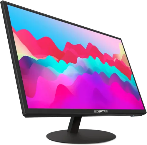 Vista 7 de Sceptre Monitor LED de 24 pulgadas 75Hz 1080p con altavoces incorporados puertos HDMI VGA, nuevo negro 2019 (E248W-1920)