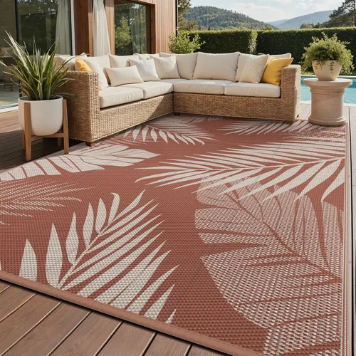 Vista 66 de GENIMO - Alfombra para exteriores de 6 x 9 pies, para patio, espacios amplios, reversible, de pajillas de plástico, alfombra impermeable para Azul