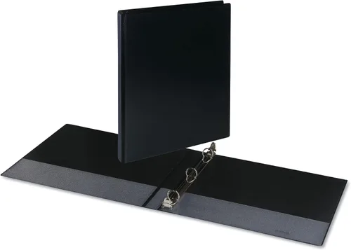 Vista 3 de Universal 20701 Deluxe - Carpeta con anillas redondas, capacidad de 1/2 pulgada, color negro
