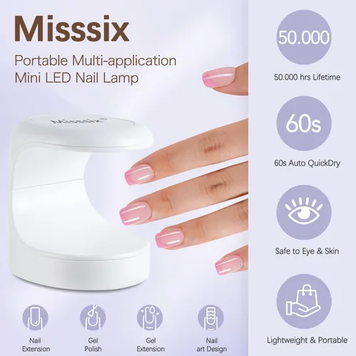Vista 6 de Misssix Uñas postizas a presión con punta francesa, 150 piezas de puntas de uñas de gel francés, uñas postizas de gel suave de almendra media, kit