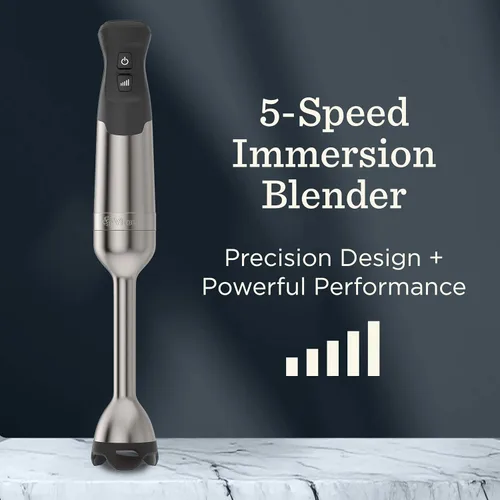 Vista 2 de Vitamix Licuadora de inmersión de 5 velocidades, motor de 625 vatios, acero Negro