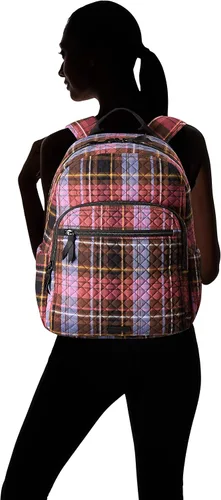 Vista 7 de Vera Bradley Mochila Campus de algodón para mujer, tartán acogedor, talla única