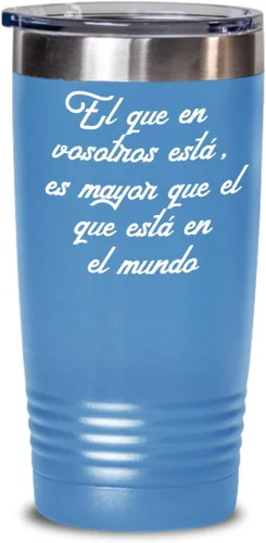 Vista 4 de Regalos católica cristianas vaso en espanol con versículos de la biblia para padres mayores