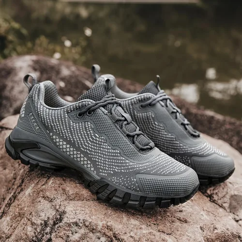 Vista 18 de ulogu Zapatos de senderismo impermeables para hombres y mujeres, cómodos, ligeros, antideslizantes, para caminar todo el día, para trabajar y caminar