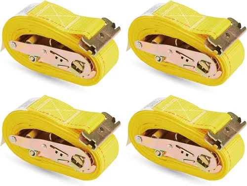 Vista 10 de Paquete de 2 correas de trinquete E-Track de 2 pulgadas x 12 pies x 4,400 de fuerza para amarre de carga en remolque cerrado y camioneta por KODIAK